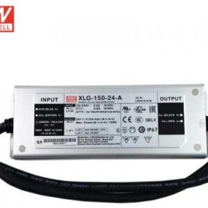 MEAN WELL XLG-150-24-A DRIVER, Constant Power Mode LED Driver – 24VDC – 3.2 to 6.5A – Built-In potentiometer Current Adjust – IP67 MEAN WELL XLG-150-24-A DRIVER