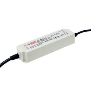 LPF-60D-24, AC-DC Single output LED driver Mix mode (CV+CC); Output 24Vdc at 2.5A; cable output; Dimming with 1-10V PWM resistance